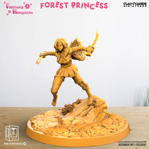 3D Printed Clay Cyanide Fantasy Kingdom - Forest Princess 28mm 32mm D&D