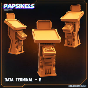 3D Printed Papsikels Cyberpunk Sci-Fi Data Terminal Set 1 - 28mm 32mm
