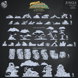 3D Printed Cast n Play Waterfalls and River Tiles Jungle Terrain Set Terrain Essentials Nature 28mm 32mm D&D - Charming Terrain