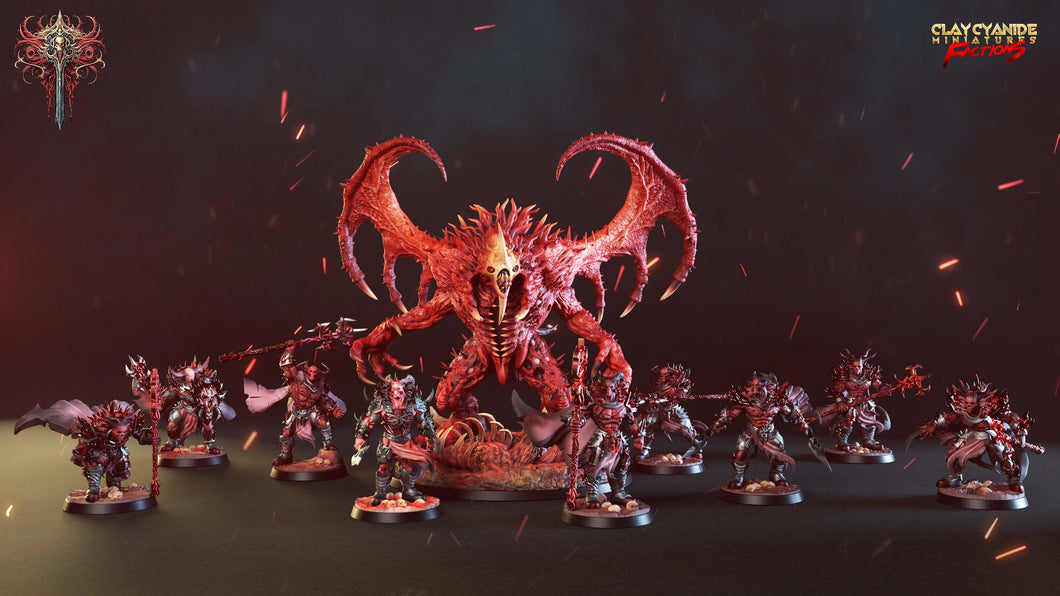 3D Printed Clay Cyanide Dreadbloods Factions Tribes 28 32 mm D&D - Charming Terrain