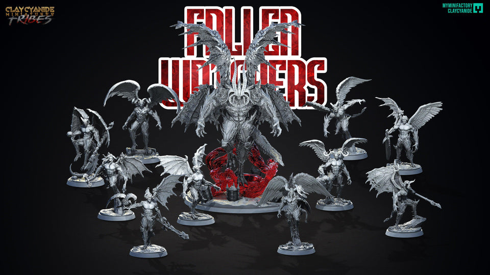 3D Printed Clay Cyanide Fallen Watchers Factions Tribes Ragnarok D&D - Charming Terrain