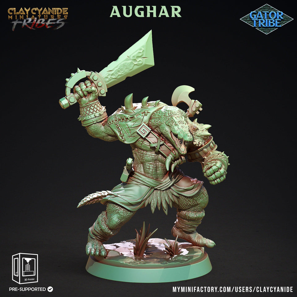 3D Printed Clay Cyanide Gator Factions Tribes Ragnarok D&D - Charming Terrain