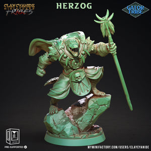 3D Printed Clay Cyanide Gator Factions Tribes Ragnarok D&D - Charming Terrain