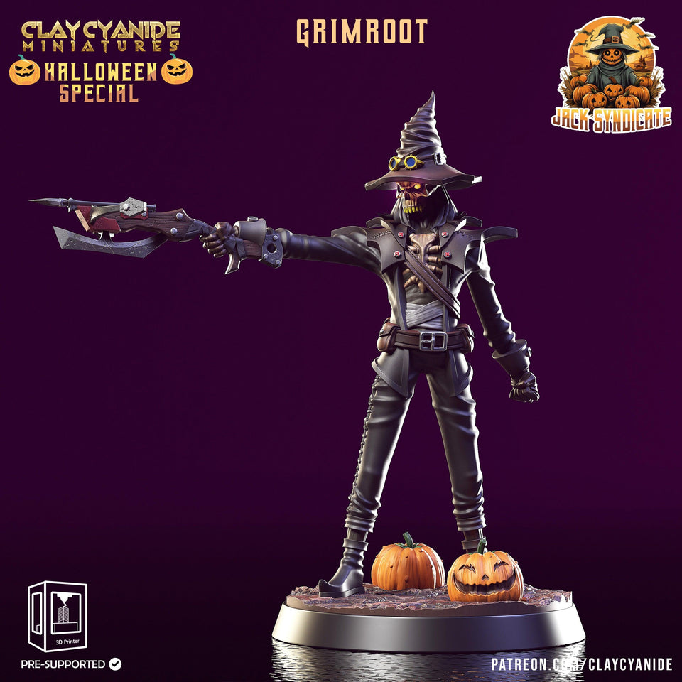 3D Printed Clay Cyanide Grimroot The Jack Syndicate Set 28 32 mm D&D - Charming Terrain