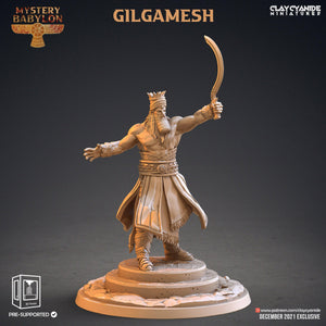 3D Printed Clay Cyanide Mystery Babylon - Gilgamesh 28mm 32mm D&D - Charming Terrain