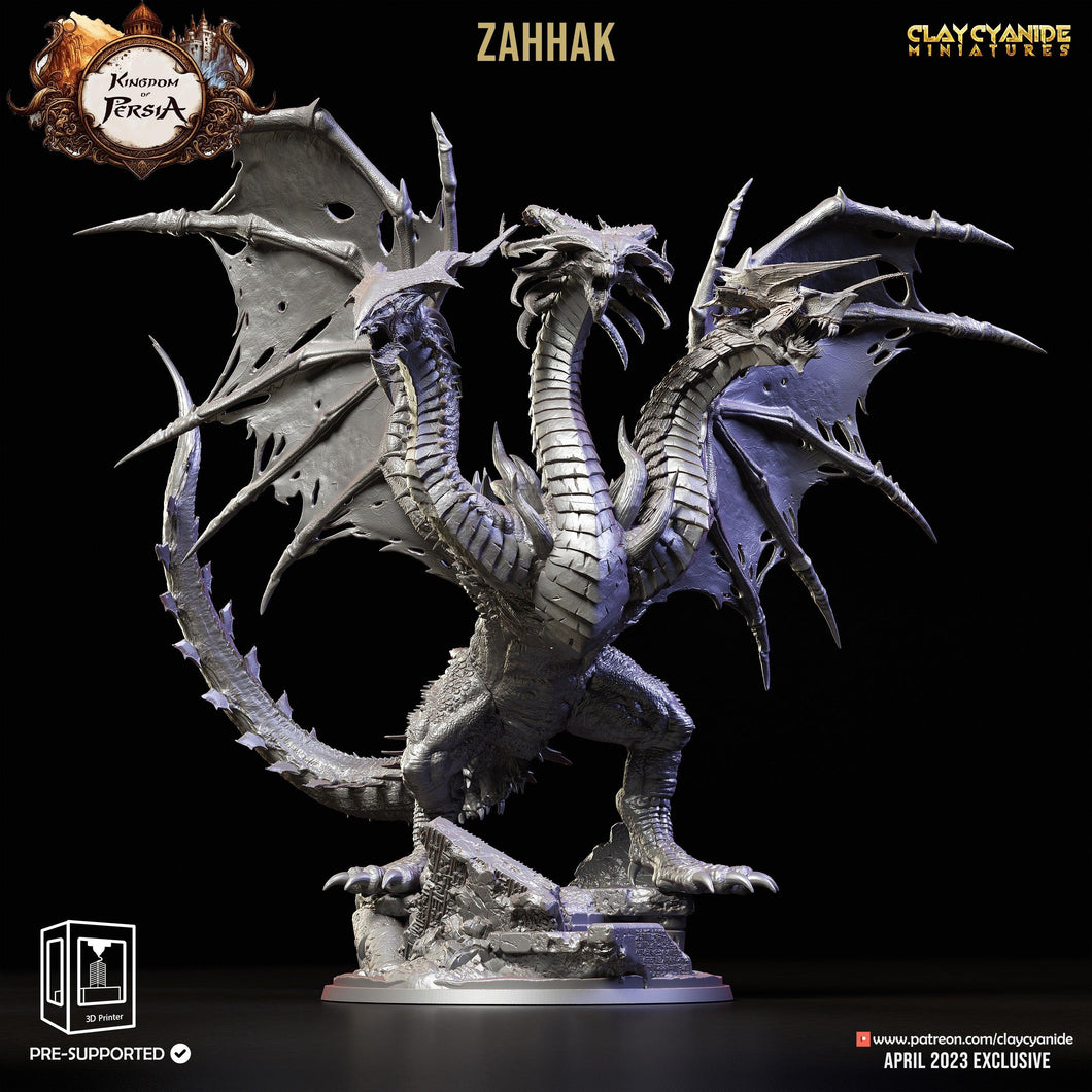 3D Printed Clay Cyanide Zahhak Kingdom of Persia 28 32 mm D&D - Charming Terrain