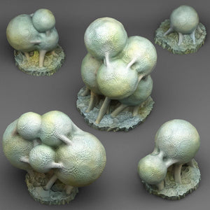 3D Printed Fantastic Plants and Rocks Giant Spider Eggs 28mm - 32mm D&D Wargaming - Charming Terrain