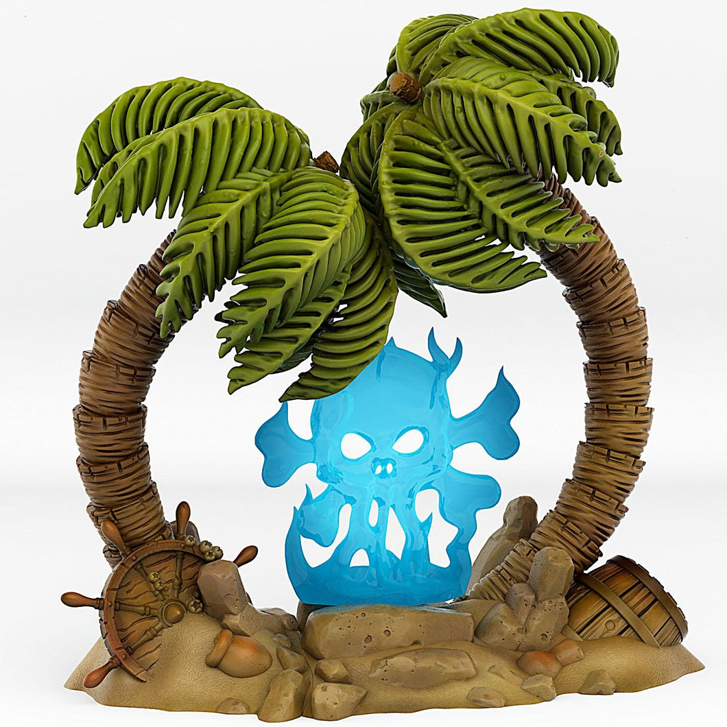 3D Printed Fantastic Plants and Rocks Pirate Island Portal With Its Pirate Skull Effect 28mm - 32mm D&D Wargaming - Charming Terrain