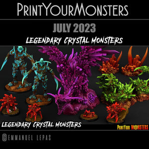 3D Printed Print Your Monsters Amethyst Dragon Legendary Crystal Monsters 28mm - 32mm D&D Wargaming - Charming Terrain