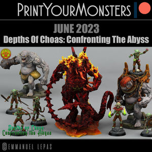 3D Printed Print Your Monsters Balgorn Devil Depths Of Choas Confronting The Abyss 28mm - 32mm D&D Wargaming - Charming Terrain