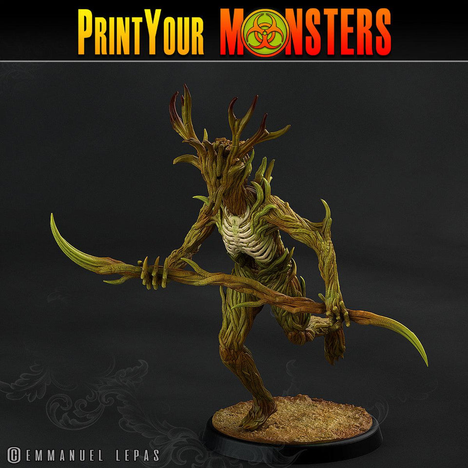 3D Printed Print Your Monsters Dark Tree Men The Shadowcreep Wood Set 28mm - 32mm D&D Wargaming - Charming Terrain