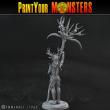3D Printed Print Your Monsters Dark Tree Men The Shadowcreep Wood Set 28mm - 32mm D&D Wargaming - Charming Terrain