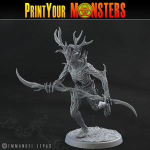 3D Printed Print Your Monsters Dark Tree Men The Shadowcreep Wood Set 28mm - 32mm D&D Wargaming - Charming Terrain