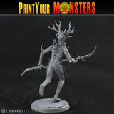 3D Printed Print Your Monsters Dark Tree Men The Shadowcreep Wood Set 28mm - 32mm D&D Wargaming - Charming Terrain