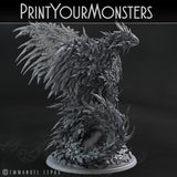 3D Printed Print Your Monsters Hoarfrost Dragon The Wrath of Gloomrime Monsters Part I Set 28mm - 32mm D&D Wargaming - Charming Terrain