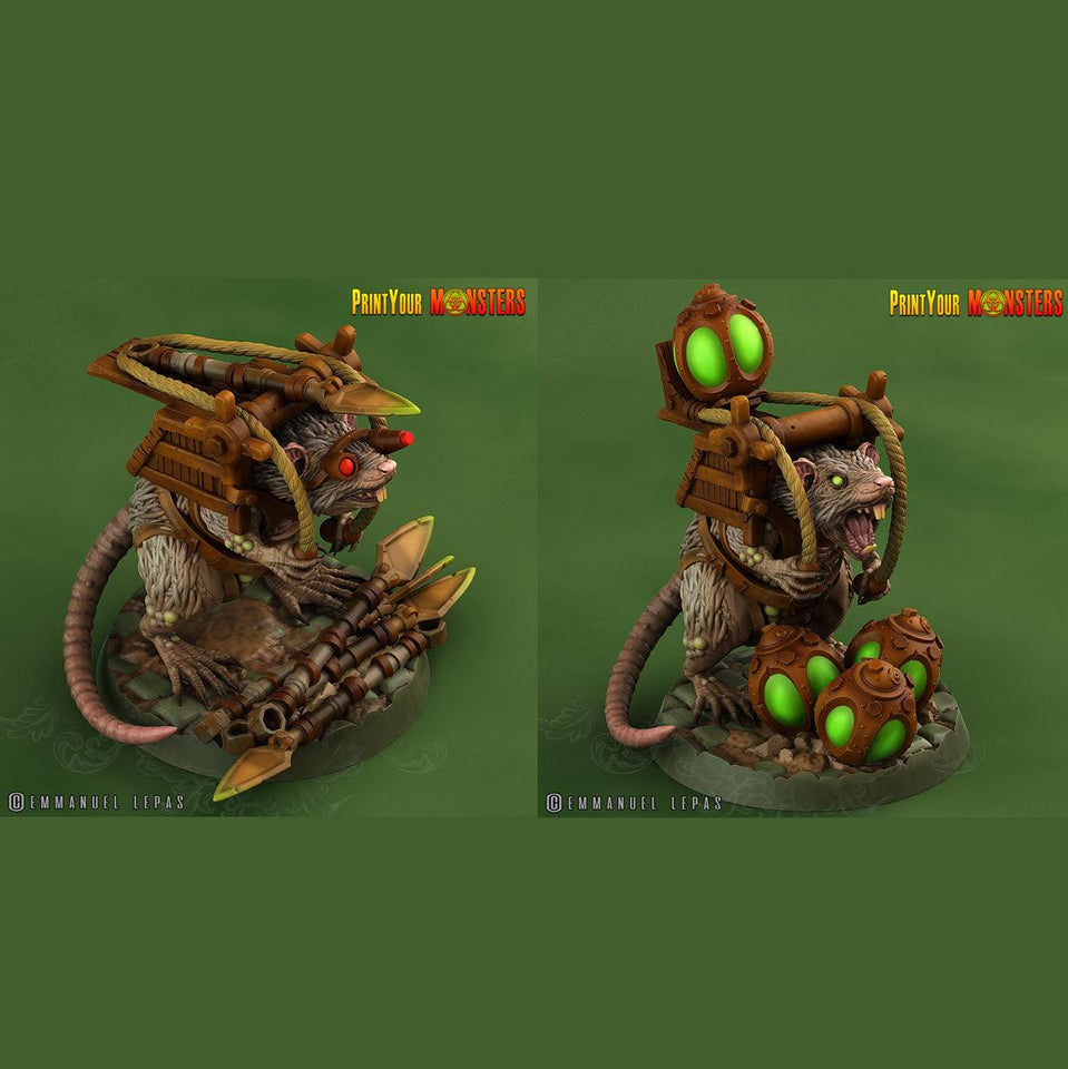 3D Printed Print Your Monsters Skirmisher Rats The Toxic Rats Domination Set 28mm - 32mm D&D Wargaming - Charming Terrain