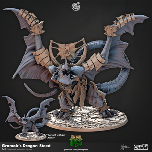 3D Printed Cast n Play Gromoks Dragon Steed Iron Skull Orcs 28mm 32mm D&D
