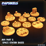 3D Printed Papsikels June 2023 Scifi - Aliens Vs Humans Part 5 Avh 5 Bases 28mm 32mm