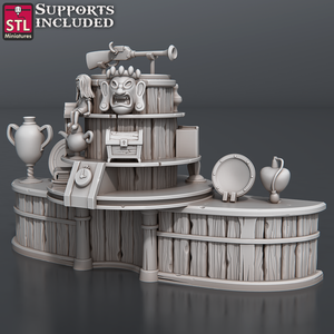 3D Printed STL Miniatures Antique Shop Set 28 - 32mm War Gaming D&D