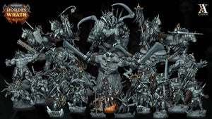 3D Printed Archvillain Games Bloodbringers - Hordes of Wrath Blessed Champions of Gorkal 28 32mm D&D