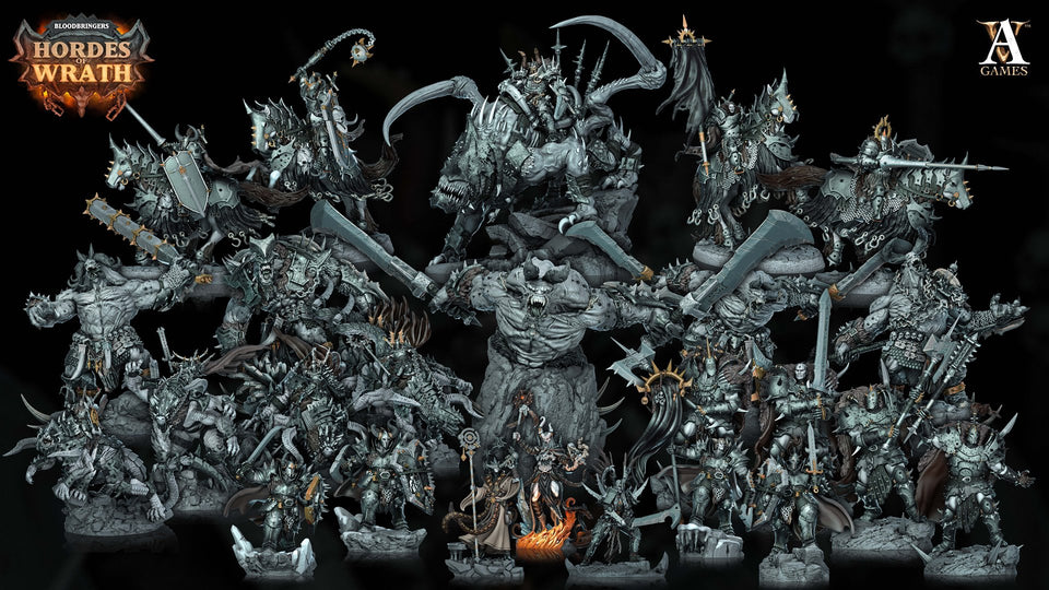 3D Printed Archvillain Games Bloodbringers - Hordes of Wrath Wrathogar 28 32mm D&D