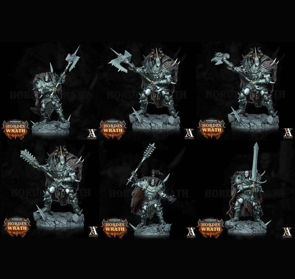 3D Printed Archvillain Games Bloodbringers - Hordes of Wrath Blessed Champions of Gorkal 28 32mm D&D