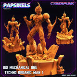 3D Printed Papsikels August 2023 - Cyberpunk Bio Mechanical One Techno Organic Man 1 28mm 32mm