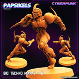 3D Printed Papsikels September 2023 Cyberpunk Bio Techno Man 1 Set 28mm 32mm