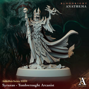 3D Printed Archvillain Games Syraxus - Tombwrought Arcanist Archvillain Society Vol. XXVIII 28 32mm D&D