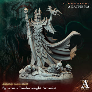 3D Printed Archvillain Games Syraxus - Tombwrought Arcanist Archvillain Society Vol. XXVIII 28 32mm D&D