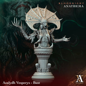 3D Printed Archvillain Games Azalydh Vesperys - Bust Bloodright - Anathema 28 32mm D&D