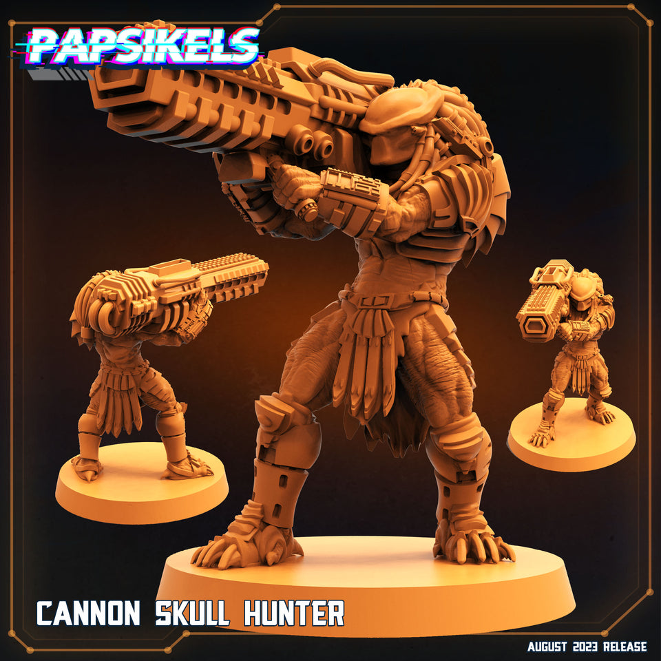 3D Printed Papsikels - Xenowars Genesis Cannon Skull Hunter 28mm 32mm