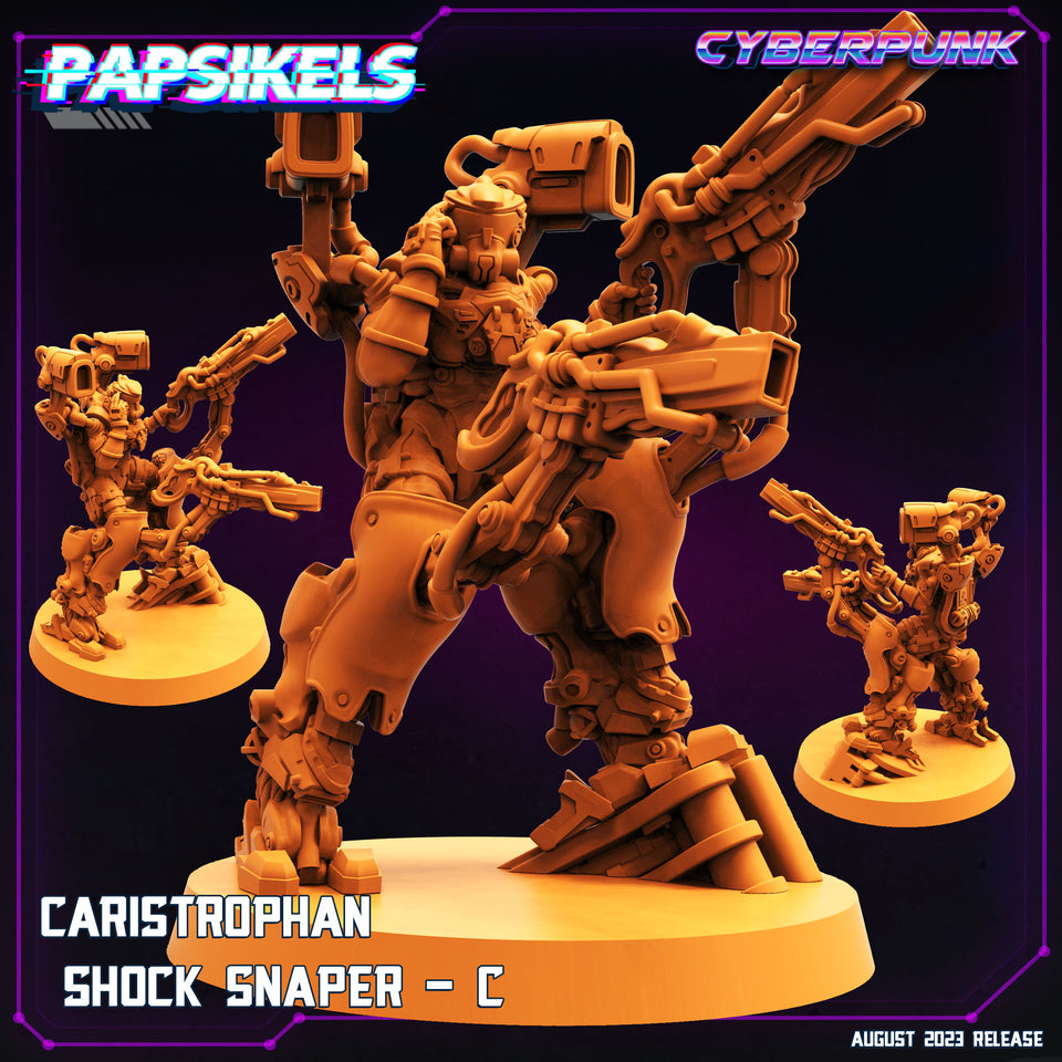 3D Printed Papsikels August 2023 - Cyberpunk Caristrophan Shock Snaper Set 28mm 32mm