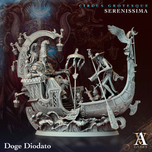 3D Printed Archvillain Games Circus Grotesque - Serenissima Doge Diodato 28 32mm D&D