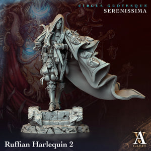 3D Printed Archvillain Games Circus Grotesque - Serenissima Ruffian Harlequin 28 32mm D&D