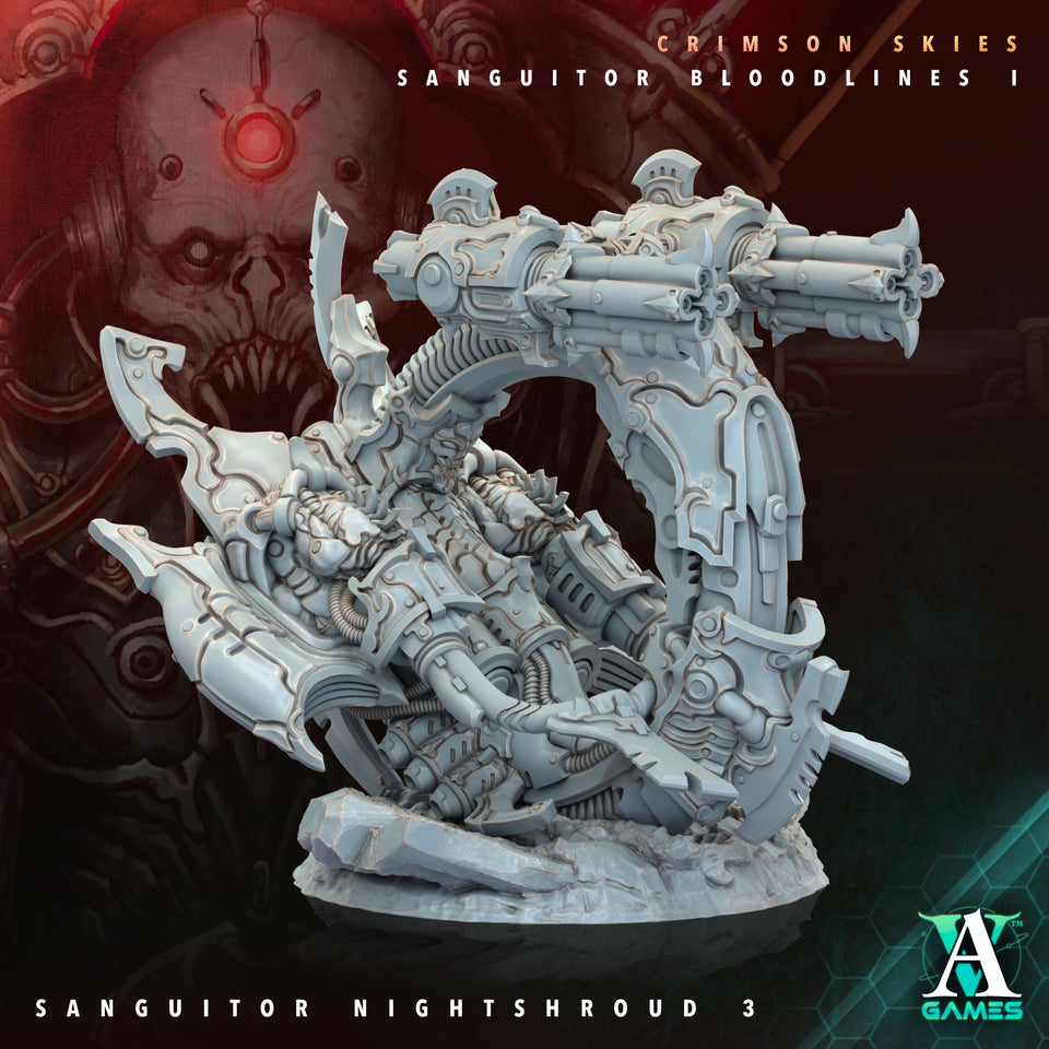 3D Printed Archvillain Games Sanguitor Nightshrouds Crimson Skies - Sanguitor Bloodlines Bloodright - Anathema 28 32mm D&D