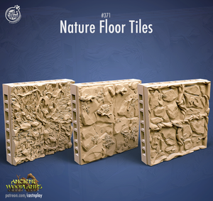 3D Printed Cast n Play Nature Floor Tiles Ancient Woodlands - 28mm 32mm D&D