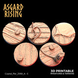 3D Printed Asgard Rising Coastal Pier Set 1 - 25 28 32 35mm Round Bases 28 32 mm Wargaming DnD