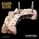 3D Printed Asgard Rising The Coastal Harbor Pier Set 28 32 mm Wargaming DnD