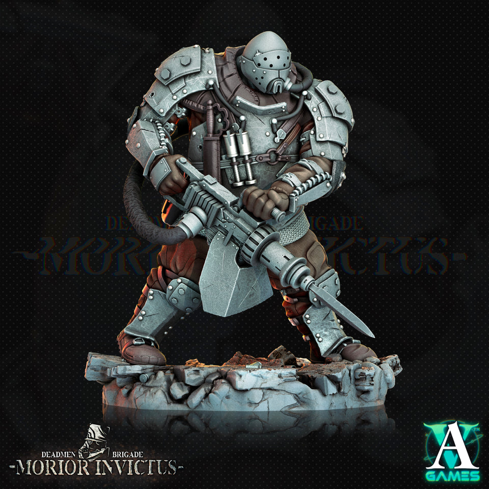 3D Printed Archvillain Games Deadmen Brigade - Morior Invictus Morior Iron Guard 28 32mm D&D