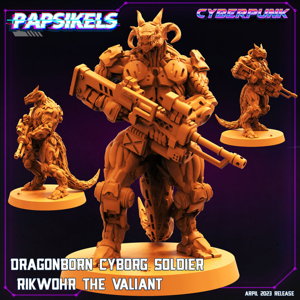 3D Printed Papsikels - Dragonborn Cyborg Set - 28mm 32mm