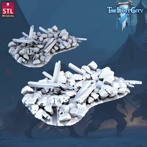 3D Printed STL Miniatures The Frost City Debris 28 - 32mm War Gaming D&D