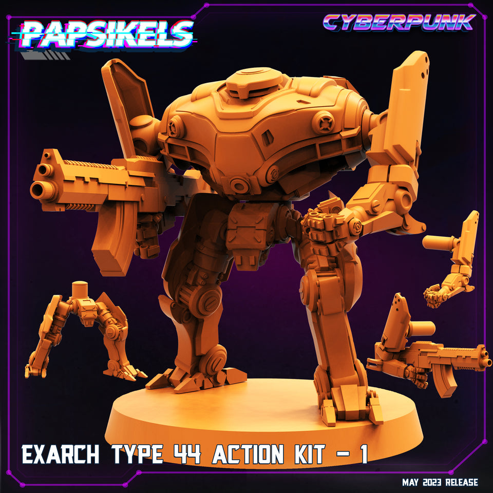 3D Printed Papsikels May 2023 Cyberpunk Papz Industries Modular Battle Mech Exarch Type 44 28mm 32mm