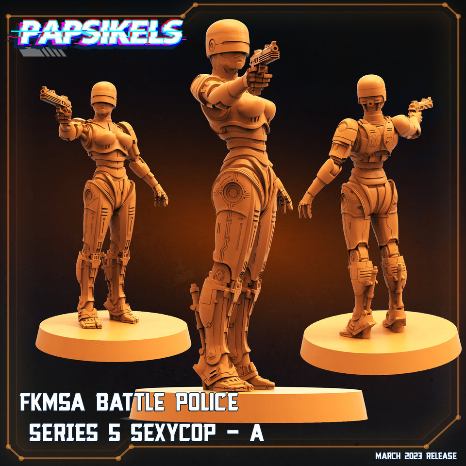 3D Printed Papsikels - Fkmsa Battle Police Series 5 Sexycop Set - 28mm 32mm
