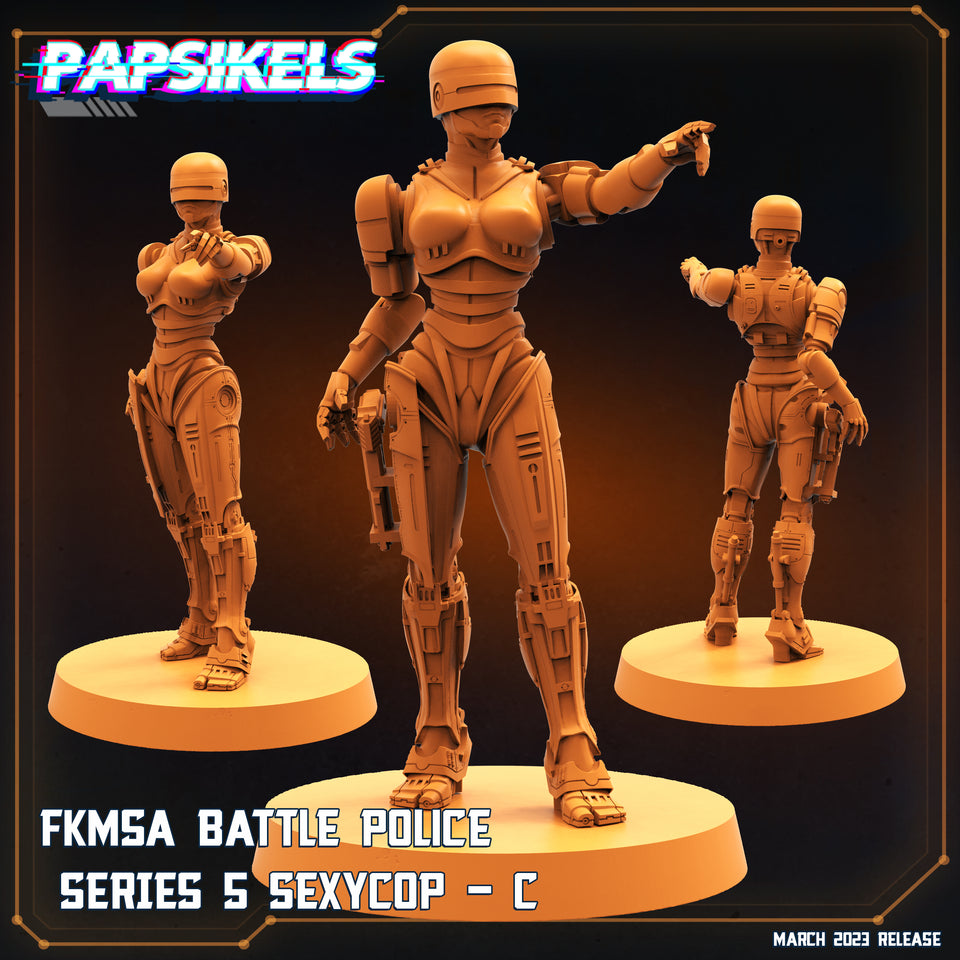 3D Printed Papsikels - Fkmsa Battle Police Series 5 Sexycop Set - 28mm 32mm