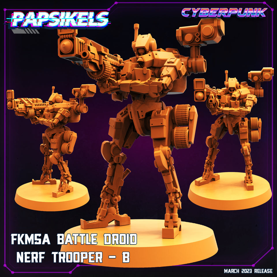 3D Printed Papsikels - Fkmsa Battle Droid Nerf Trooper Set March 2023 Cyberpunk - 28mm 32mm