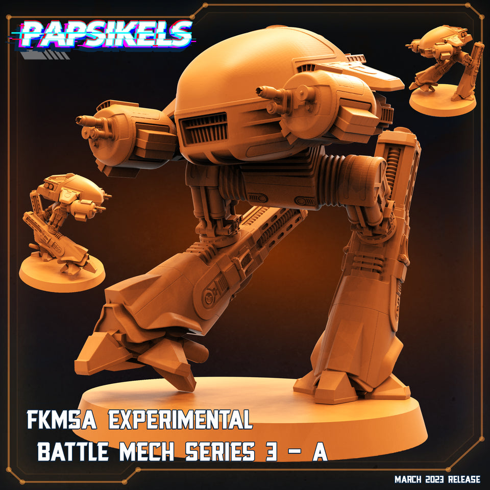 3D Printed Papsikels - Fkmsa Experimental Battle Mech Series 3 Set - 28mm 32mm