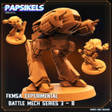3D Printed Papsikels - Fkmsa Experimental Battle Mech Series 3 Set - 28mm 32mm