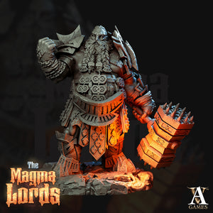 3D Printed Archvillain Games Magma Lords - Fire Giant Skullcrushers 28mm 32mm D&D