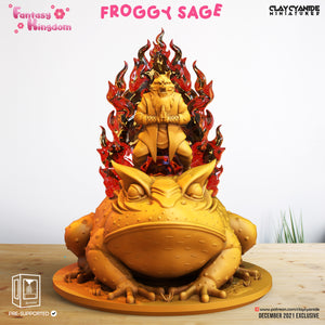 3D Printed Clay Cyanide Fantasy Kingdom - Froggy Sage 28mm 32mm D&D
